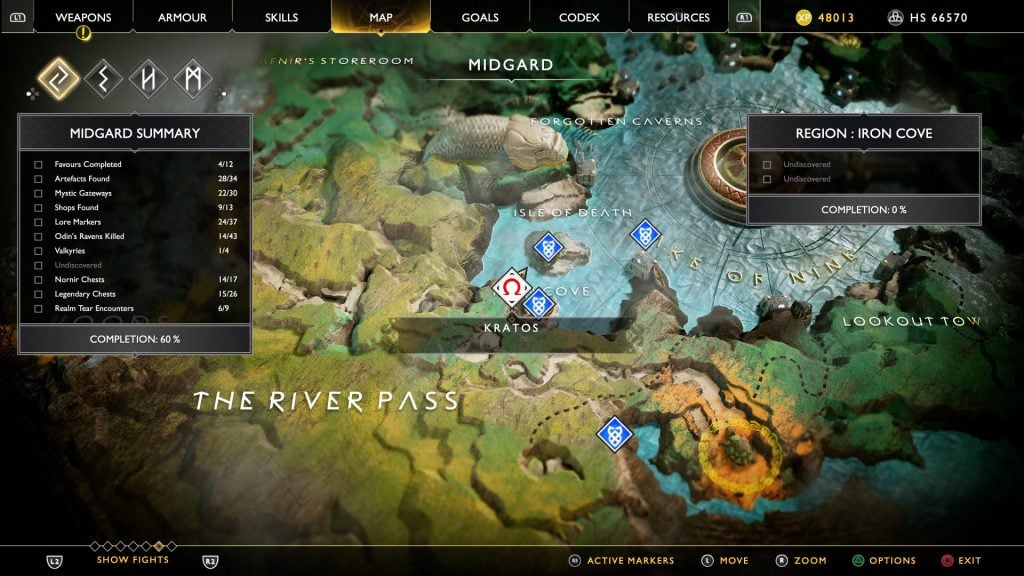 god of war 2018 map