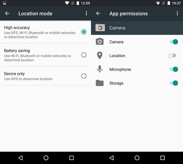 Android-Location- محافظت از حریم خصوصی