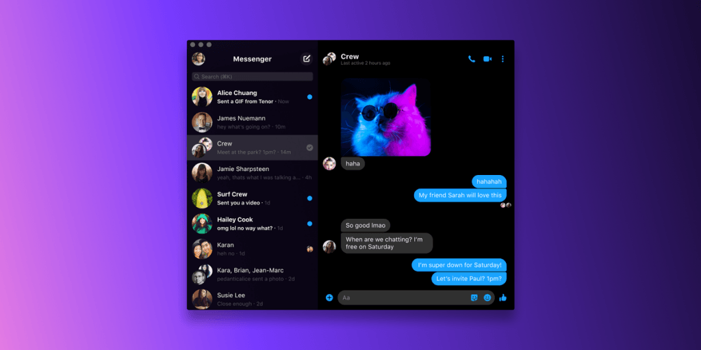 Facebook Messenger desktop app launches for Windows and Mac